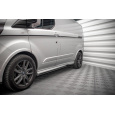 Maxton Design difuzory pod boční prahy pro Ford Transit Custom Mk1 Facelift ST-Line, černý lesklý plast ABS