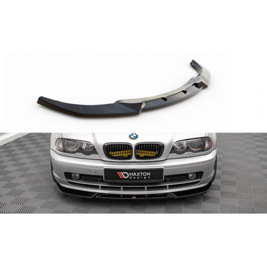 Maxton Design spoiler pod přední nárazník ver.3 pro BMW řada 3 E46, černý lesklý plast ABS, Coupe