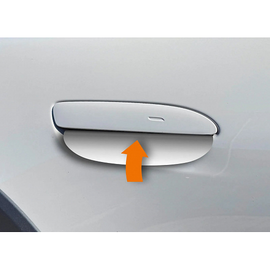 FOLIATEC ochranná fólie pod kliky dveří, 5 ks, čirá, varianta: pro zapuštěné kliky FOLIATEC ochranná fólie pod kliky dveří, 5 ks, čirá, varianta: pro zapuštěné kliky