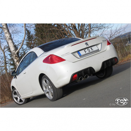 Fox Sportauspuff koncový tlumič výfuku s koncovkou 2x106x71 Typ 32 pro Peugeot 308 CC s motorem 1.6 THP