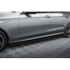 Maxton Design difuzory pod boční prahy pro Mercedes třída E W213/Sedan/AMG-Line, černý lesklý plast ABS