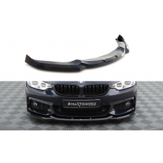 Maxton Design spoiler pod přední nárazník ver.2 pro BMW řada 4 F36, černý lesklý plast ABS, M-pack