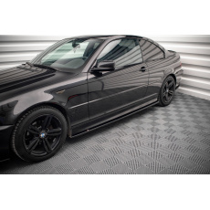 Maxton Design difuzory pod boční prahy ver.2 pro BMW řada 3 E46, černý lesklý plast ABS, Coupe M-Pack
