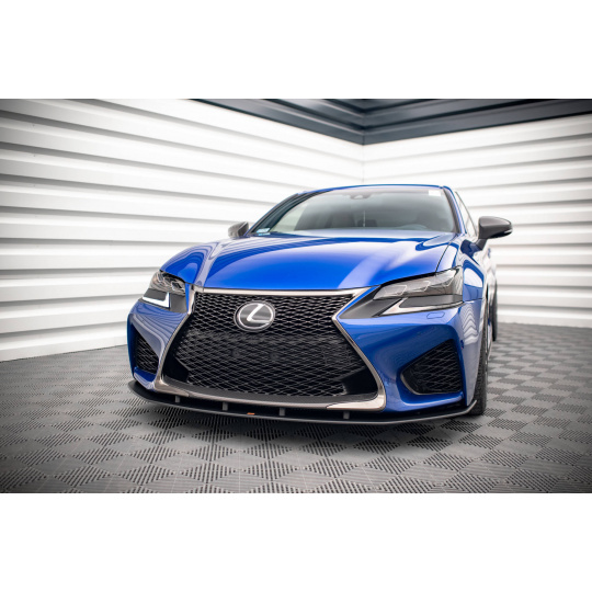 Maxton Design "Street Pro" spoiler pod přední nárazník pro Lexus GS F Mk4 Facelift, plast ABS bez povrchové úpravy, s červenou linkou
