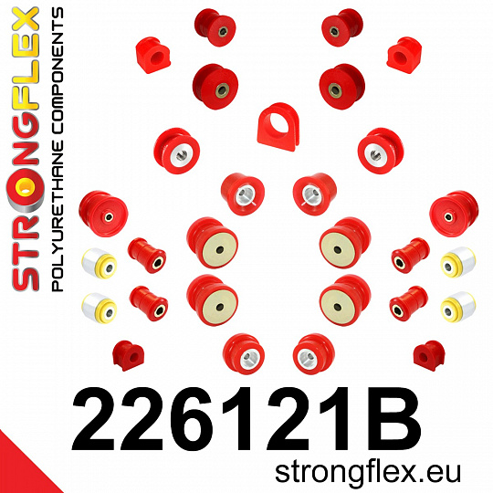 226121B: Strongflex Kompletní sada silentbloků pro zavěšení