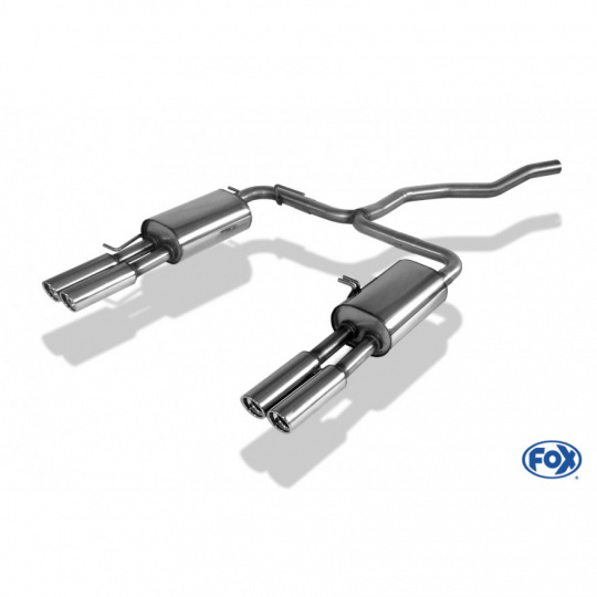 Fox Sportauspuff s koncovkou 2x80 Typ 13 na obou stranách pro Volkswagen T5 Bus s motorem 1.9 TDI, 2.0, 2.0 TDI, 2.5 TDI, 3.2 Fox Sportauspuff s koncovkou 2x80 Typ 13 na obou stranách pro Volkswagen T5 Bus s motorem 1.9 TDI, 2.0, 2.0 TDI, 2.5 TDI, 3.2