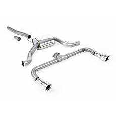 Milltek Sport výfukový systém cat-back Scirocco R-style pro Volkswagen Scirocco GT 2.0 TSi 200PS 2008-2016, určeno pro Scirocco R zadní nárazník, typ koncovek: GT-100 leštěné