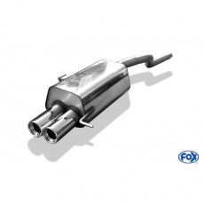 Fox Sportauspuff koncový tlumič výfuku s koncovkou 2x80 Typ 13 pro Renault Clio II B s motorem 1.2, 1.4, 1.5 D, 1.6, 1.9 D, 2.0 16V