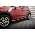 Maxton Design difuzory pod boční prahy pro Mini Countryman R60 Facelift, černý lesklý plast ABS