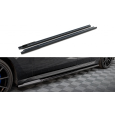 Maxton Design difuzory pod boční prahy pro BMW řada 7 G70 M760e, G70 M-Pack, černý lesklý plast ABS