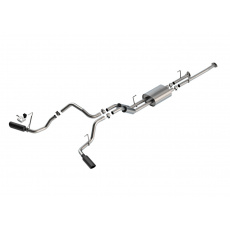 Borla Cat-Back výfukový systém "S-Type" pro Toyota Tundra 4.6L / 5.7L V8 automat, 2WD/4WD r.v. 2009-2021, barva koncovek: černá