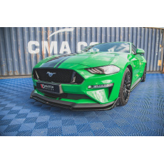 Maxton Design spoiler pod přední nárazník s křidélky ver.2 pro Ford Mustang MK6 GT Facelift, černý lesklý plast ABS Maxton Design spoiler pod přední nárazník s křidélky ver.2 pro Ford Mustang MK6 GT Facelift, černý lesklý plast ABS