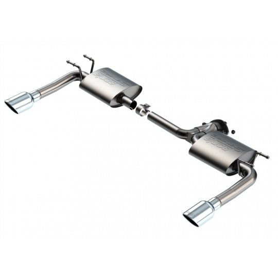 Borla koncový díl Axle-Back "S-Type" pro Mazda 3 4 válec, atmosféra, automat/manual, 2WD/4WD, 4-dveř., r.v. 2019-2024, typ koncovek: chromové