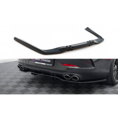 Maxton Design středový spoiler pod zadní nárazník s žebrováním pro Mercedes AMG GT 4 -Door Coupe GT 53, černý lesklý plast ABS Maxton Design středový spoiler pod zadní nárazník s žebrováním pro Mercedes AMG GT 4 -Door Coupe GT 53, černý lesklý plast ABS