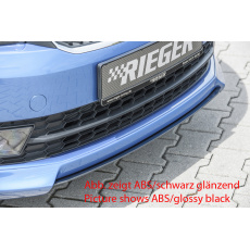 Rieger lipa pod přední nárazník Rieger pro Škoda Rapid NH notchback, spaceback vč. faceliftu, 05/17-, 07/12-04/17, plast ABS s povrchovou úpravou Carbon-Look