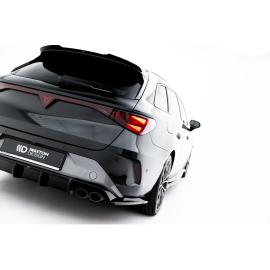 Maxton Design boční difuzory pod zadní nárazník v.6 pro Cupra Leon ST Mk1 Facelift, černý lesklý plast ABS