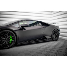 Maxton Design difuzory pod boční prahy pro Lamborghini Huracan EVO, černý lesklý plast ABS