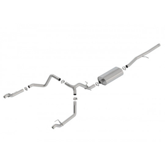 Borla Cat-Back výfukový systém "Touring" pro Chevrolet Silverado 1500 5,3l V8 s aut. převodovkou, 2WD/AWD, EC/SB 78,8", CC/SHB 69,3", r.v. 2019-2020