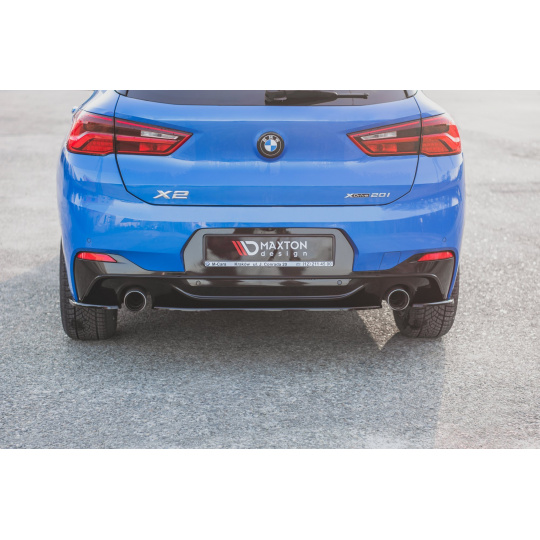 Maxton Design středový spoiler zadního nárazníku pro BMW X2 F39, černý lesklý plast ABS Maxton Design středový spoiler zadního nárazníku pro BMW X2 F39, černý lesklý plast ABS