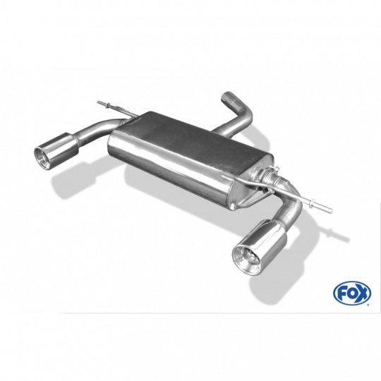 Fox Sportauspuff s koncovkou 1x90 Typ 13 na obou stranách pro Audi A3 8P s motorem 1.2, 1.4 TFSI, 1.6, 1.6 TDI, 1.9 TDI, 2.0, 2.0 TDI Fox Sportauspuff s koncovkou 1x90 Typ 13 na obou stranách pro Audi A3 8P s motorem 1.2, 1.4 TFSI, 1.6, 1.6 TDI, 1.9 TDI, 2.0, 2.0 TDI