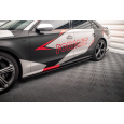 Maxton Design difuzory pod boční prahy pro Audi S8 D4, černý lesklý plast ABS