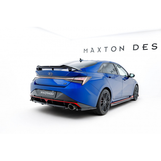 Maxton Design boční difuzory pod zadní nárazník pro Hyundai Elantra N Mk7, černý lesklý plast ABS