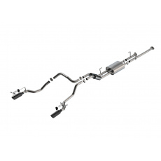 Borla Cat-Back výfukový systém "S-Type" pro Toyota Tundra 4.6L / 5.7L V8 automat, 2WD/4WD r.v. 2014-2021, barva koncovek: černá