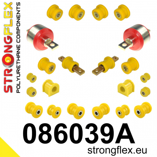 086039A: Strongflex Sada silentbloků zadního zavěšení varianta SPORT