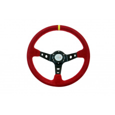 Sportovní semišový volant - červený, průměr 35cm