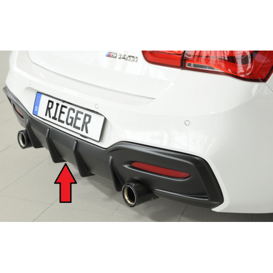 Rieger vložka zadního nárazníku pro BMW řada 1 F20, F21 sedan / 2-dvéř., sedan / 4-dvéř. po faceliftu LCI, plast ABS bez povrchové úpravy