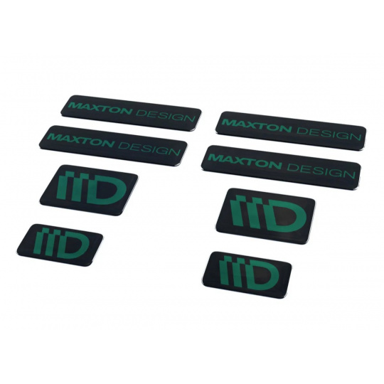Maxton Design sada 3D samolepek 8 ks, barva: černá / zelená