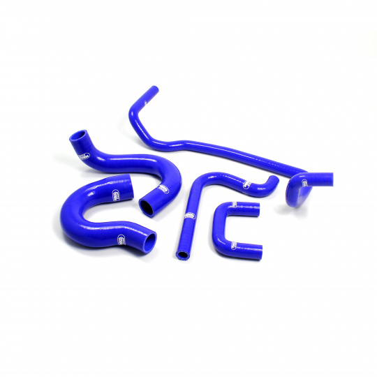 Samco Sport 5-dílná sada silikonových hadic pro vedení chladicí kapaliny pro Ford Escort Mk1 1971 - 1975 Mexico 1.6l Crossflow, barva: modrá