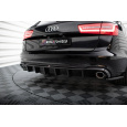 Maxton Design vložka zadního nárazníku pro Audi A6 C7, černý lesklý plast ABS, Avant