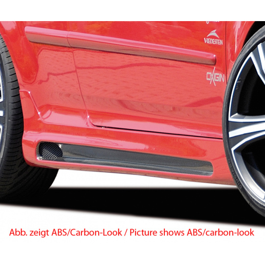 Rieger boční práh mont. strana levá pro Volkswagen Golf 5 1K 3-dvéř., GTI, R32, plast ABS bez povrchové úpravy, s prolisem a výřezem