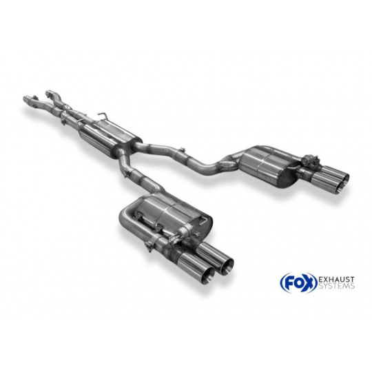 Fox Sportauspuff výfukový systém od katalyzátoru s koncovkou pro Audi RS4 B7 s motorem 4.2 l