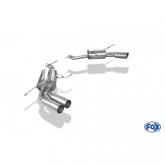 Fox Sportauspuff koncový tlumič výfuku s koncovkou 2x76 Typ 10 na obou stranách pro Mercedes třída G 164 2006- s motorem 3.0 d, 4.0 D