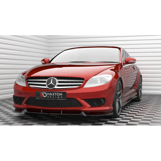 Maxton Design spoiler pod přední nárazník pro Mercedes CL C 216, černý lesklý plast ABS