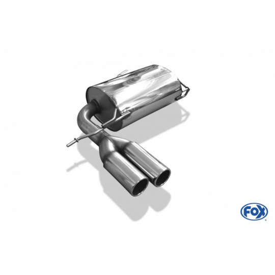 Fox Sportauspuff koncový tlumič výfuku s koncovkou 2x80 Typ 12 pro Audi Q3 Benzin 2007- s motorem 2.0 TFSI