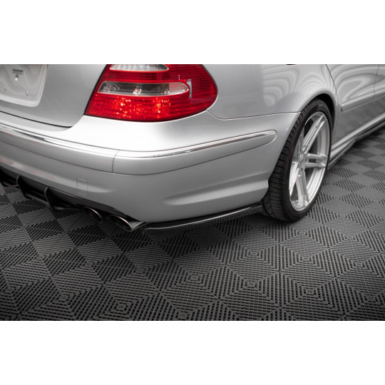 Maxton Design boční difuzory pod zadní nárazník pro Mercedes třída E W211/55 AMG, černý lesklý plast ABS