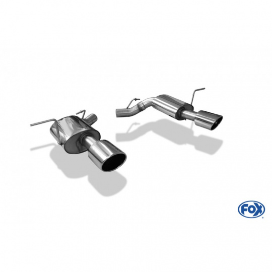 Fox Sportauspuff koncový tlumič výfuku s koncovkou 129x106 Typ 44 na obou stranách pro Jeep Grand Cherokee WK 2014- s motorem 6.4 SRT8 Fox Sportauspuff koncový tlumič výfuku s koncovkou 129x106 Typ 44 na obou stranách pro Jeep Grand Cherokee WK 2014- s motorem 6.4 SRT8
