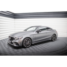 Maxton Design "Street Pro" difuzory pod boční prahy s křidélky pro Mercedes třída C W205 Facelift/43 AMG/Coupe, plast ABS bez povrchové úpravy, s červenou linkou Maxton Design "Street Pro" difuzory pod boční prahy s křidélky pro Mercedes třída C W205 Facelift/43 AMG/Coupe, plast ABS bez povrchové úpravy, s červenou linkou