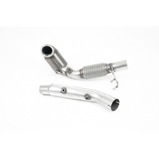 Milltek Sport Cast Downpipe s 200 Cell HJS katalyzátorem a náhrada GPF/OPF pro Škoda Octavia vRS 2.0 TSI 245PS Sedan/Combi (manual a DSG, s OPF/GPF, Facelift) 2019-2020, pouze pro OE Cat Back systém