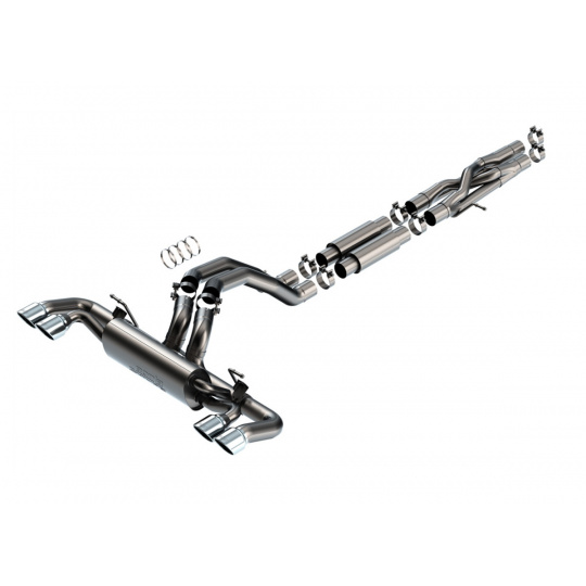 Borla Cat-Back výfukový systém "S-Type" pro Jeep Wrangler Rubicon 392, 6.4L V8, automat, 4WD, 4-dvéř., 2021-2023, typ koncovek: chromové