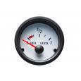 Autogauge palubní přístroj - palivoměr s bílým podkladem