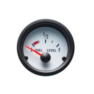 Autogauge palubní přístroj - palivoměr s bílým podkladem