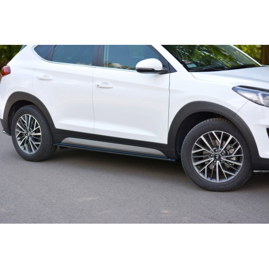 Maxton Design difuzory pod boční prahy pro Hyundai Tucson Mk3 Facelift, černý lesklý plast ABS