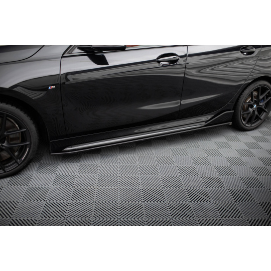Maxton Design difuzory pod boční prahy pro BMW řada 1 F40, černý lesklý plast ABS, M135i M-Performance
