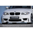 Rieger přední nárazník pro BMW řada 1 E81, E82, E88, E87 2-dvéř., 4-dvéř., kabriolet, kupé, sedan, plast ABS bez povrchové úpravy, pro vozy s ostřikovači předních světlometů a vysokou nádobou na ostřikovače