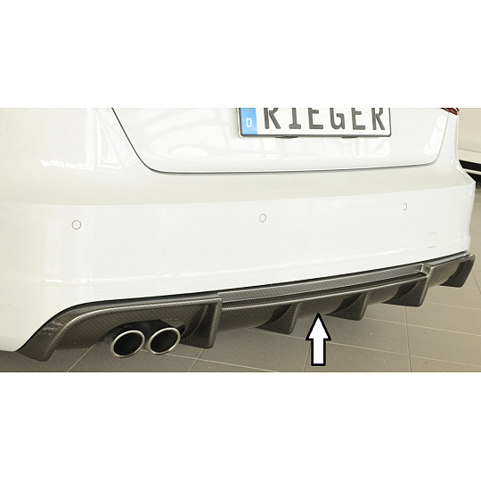 Rieger vložka zadního nárazníku pro Audi A3 8V 3-dvéř. (hatchback 8V1), 5-dvéř. (sportback 8VA) před faceliftem, plast ABS s povrchovou úpravou Carbon-Look, s S-Line exteriérovým paketem, pro dvojitou koncovku vlevo Rieger vložka zadního nárazníku pro Audi A3 8V 3-dvéř. (hatchback 8V1), 5-dvéř. (sportback 8VA) před faceliftem, plast ABS s povrchovou úpravou Carbon-Look, s S-Line exteriérovým paketem, pro dvojitou koncovku vlevo