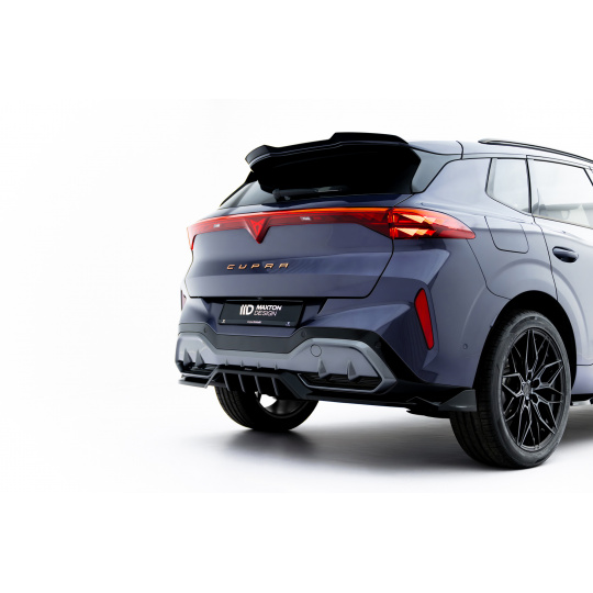 Maxton Design spoiler pod zadní nárazník s žebrováním pro Cupra Terramar Mk1, černý lesklý plast ABS